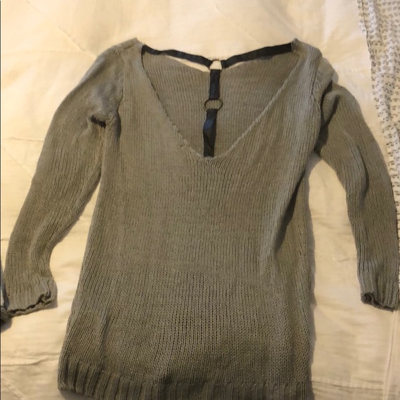 LF tunic sweater with leather detail - Picture 2 of 3